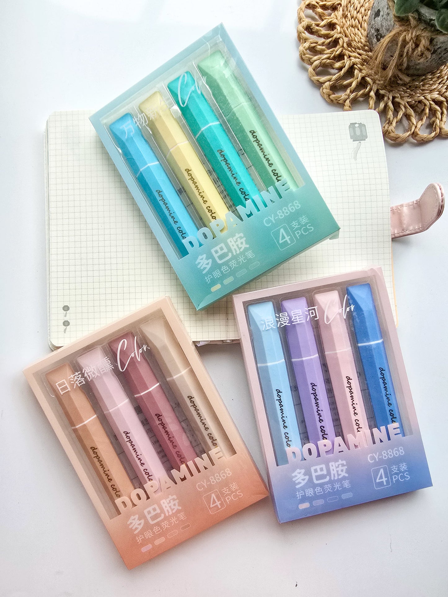 CY-8868 Pastel Highlighter 4 Pcs Set