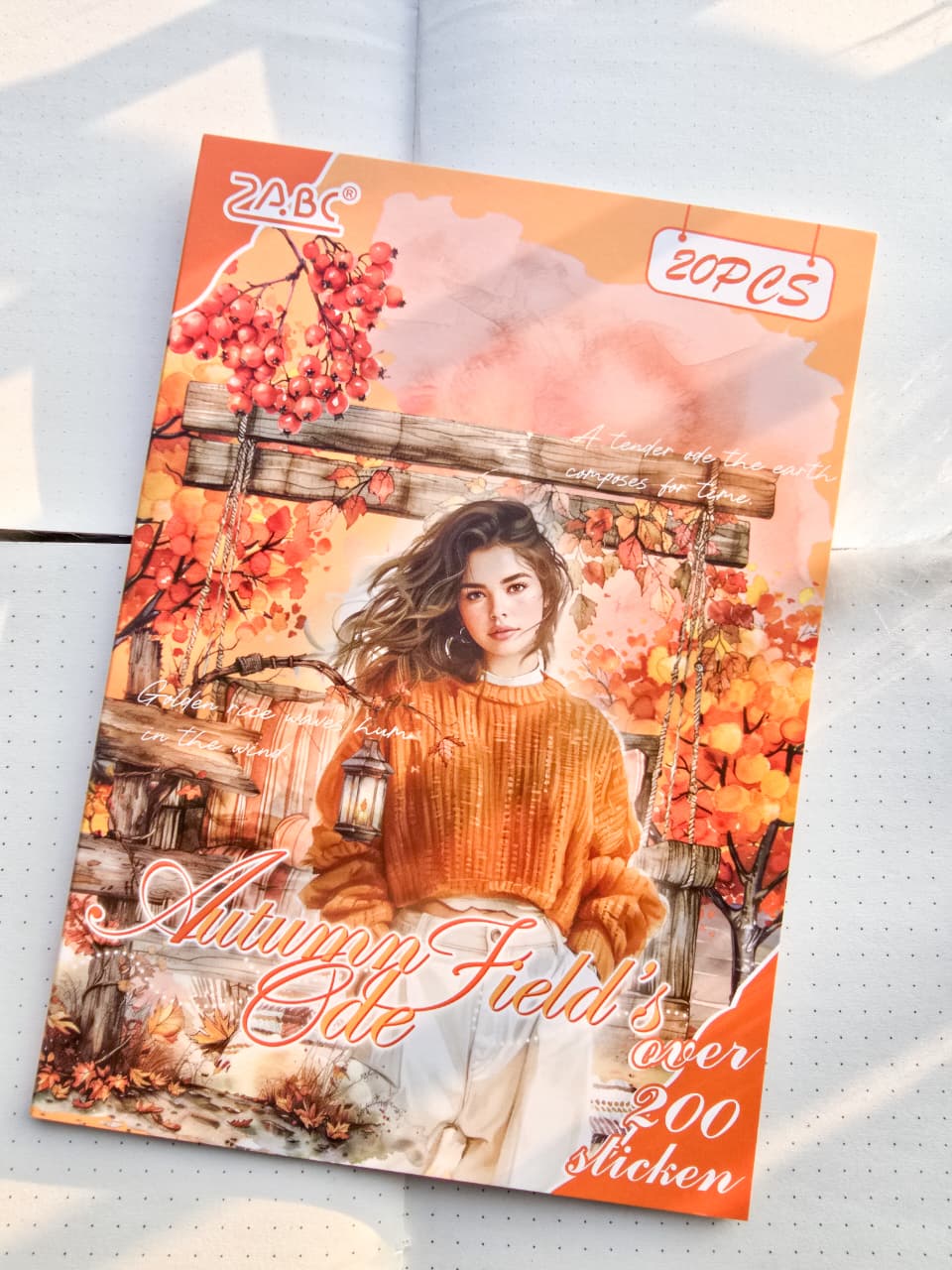 SJXS-4-03 |Autumn Fields Ode | PET Precut Big Size Sticker | 20 sheets