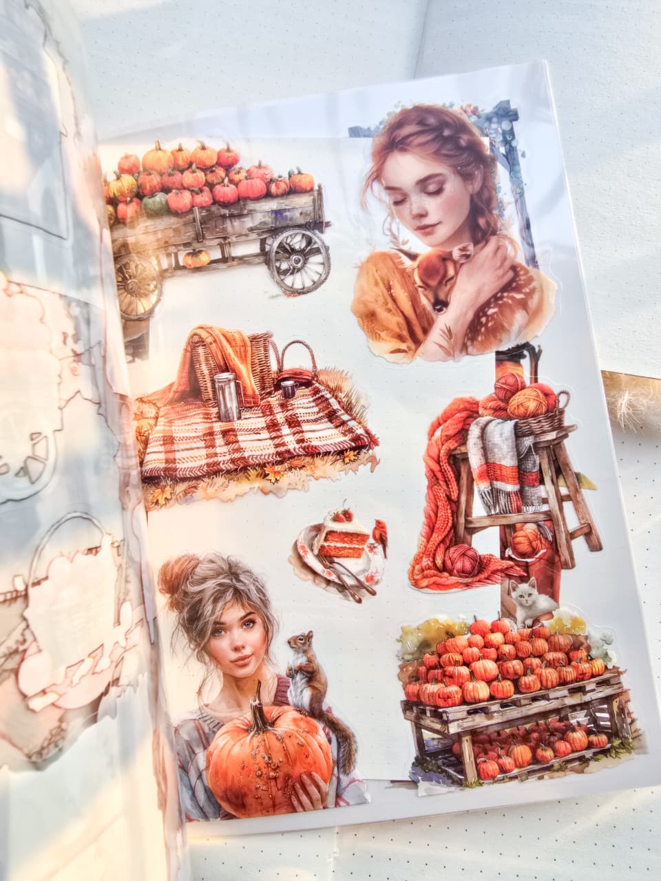 SJXS-4-03 |Autumn Fields Ode | PET Precut Big Size Sticker | 20 sheets