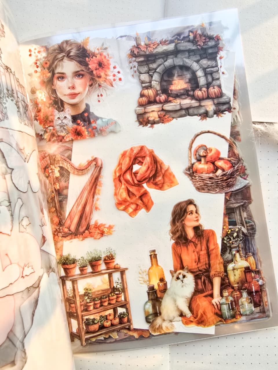 SJXS-4-03 |Autumn Fields Ode | PET Precut Big Size Sticker | 20 sheets