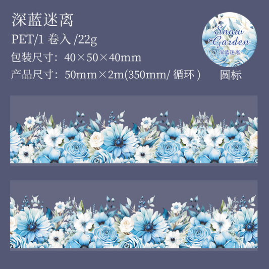 MHD-XYHY004-Floral Theme Transparent PET Sticker Roll | 50 mm | 2mtr
