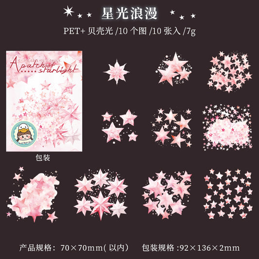 MHD-YPXG001-Floral Theme Transparent PET Sticker | 70x70 mm | 10 Stickers