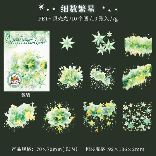 MHD-YPXG002-Floral Theme Transparent PET Sticker | 70x70 mm | 10 Stickers