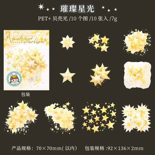 MHD-YPXG003-Floral Theme Transparent PET Sticker | 70x70 mm | 10 Stickers