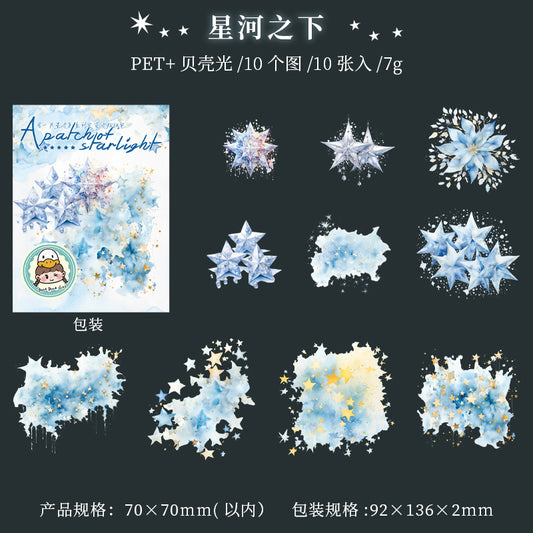MHD-YPXG004-Floral Theme Transparent PET Sticker | 70x70 mm | 10 Stickers