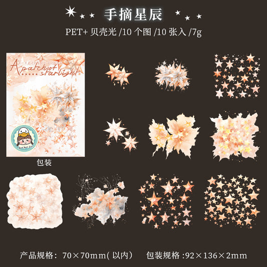 MHD-YPXG005-Floral Theme Transparent PET Sticker | 70x70 mm | 10 Stickers