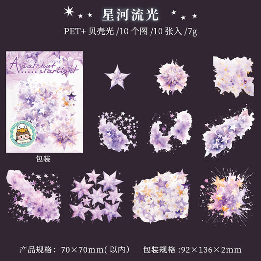 MHD-YPXG006-Floral Theme Transparent PET Sticker | 70x70 mm | 10 Stickers