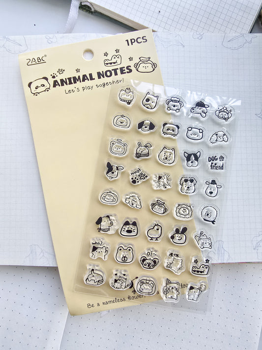 Myxw401 Clear Stamp Animal Notes Planner | 95*150mm