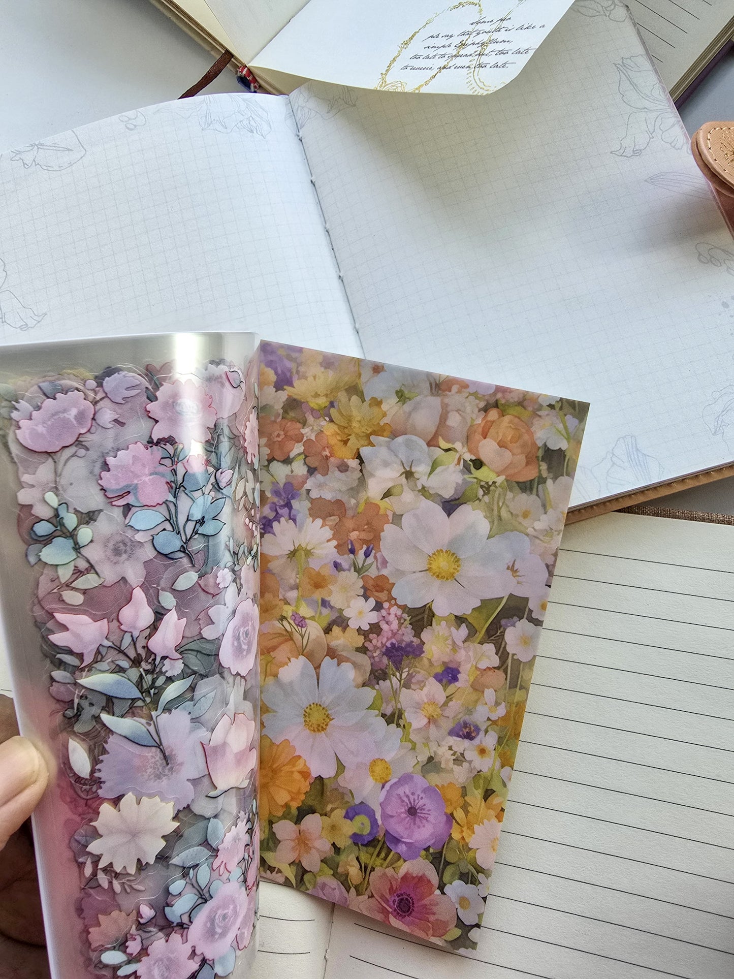 Wyhz 402|G6| PET Sticker Book Floral | Cicadas | 20 Pages 14x10cm