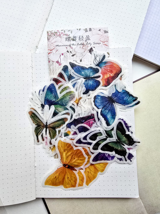 Xxtz08a008 Translucent Deco Sticker Butterfly Series | 20*3 60pcs