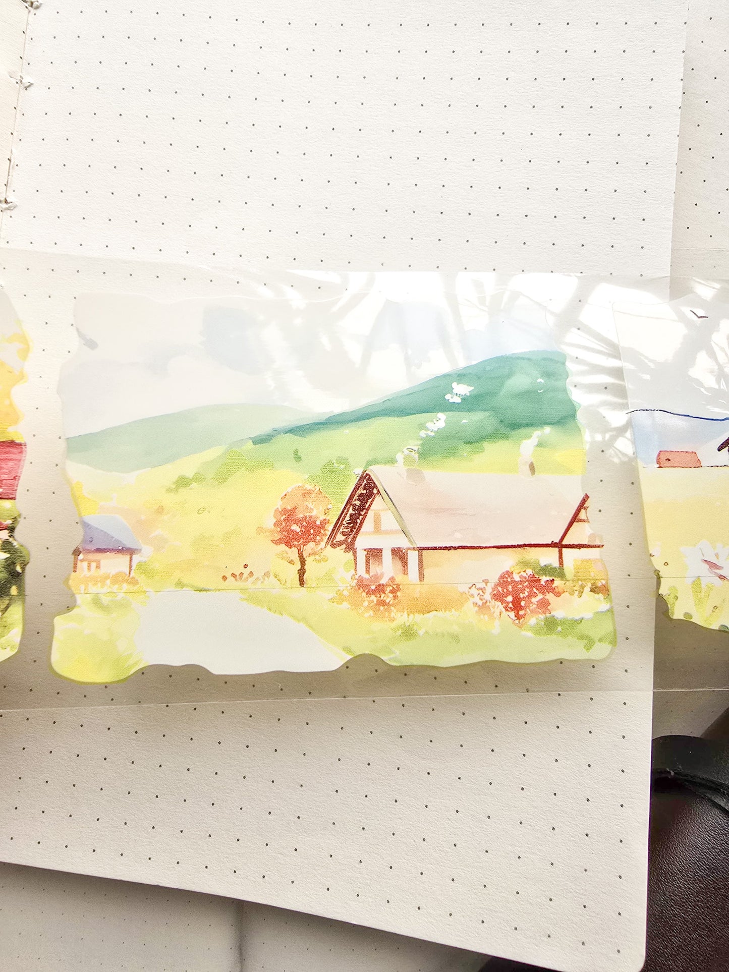 Lyly202-3 Sunset Greek Scenery Precut Sticker Roll