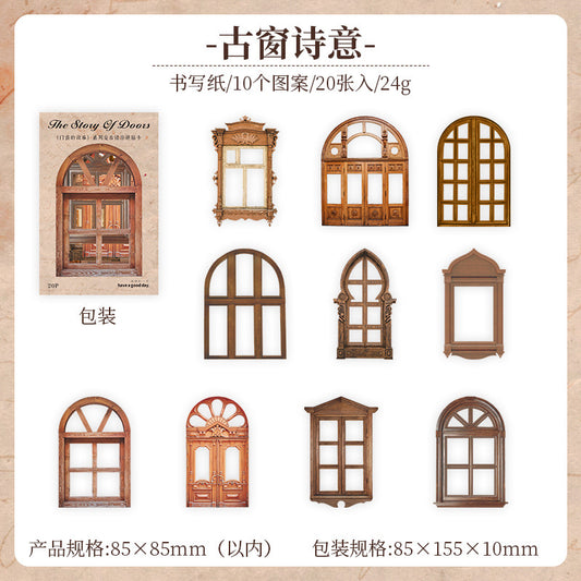 Mcgs006 Journal Craft Material 350Gsm paper | The Story Of Doors Collection| 85*85 mm   20 pcs