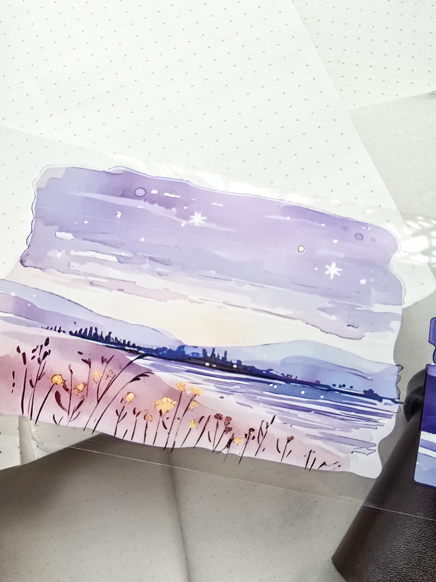Lyly202-1 Sunset Greek Scenery Precut Sticker Roll