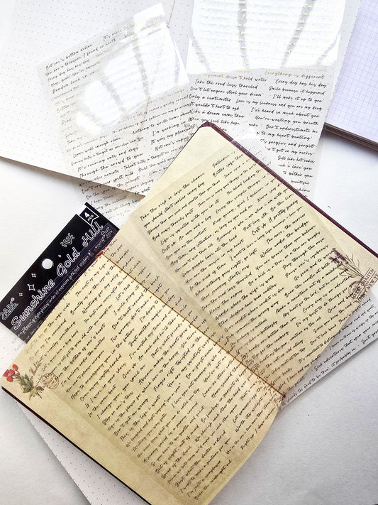 Fglj404 Sunshine Gold Hill English Writting Quote Precut Pet Sticker | 4 Sheet