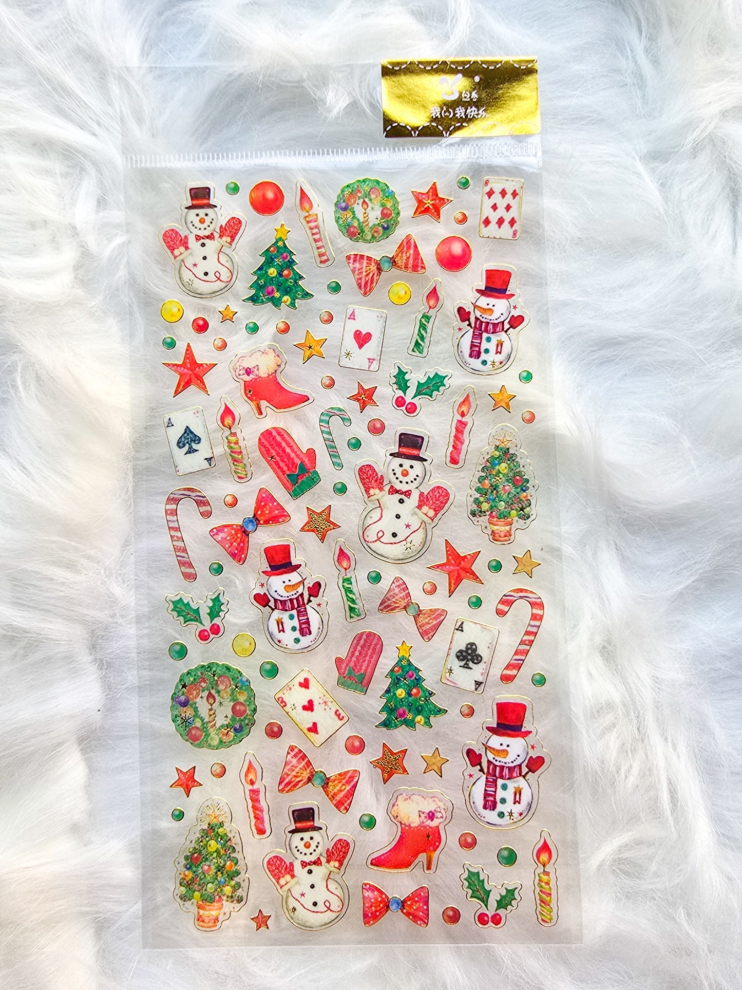 Slvc08 Christmas Transparent Sticker Sheet |1 sheet
