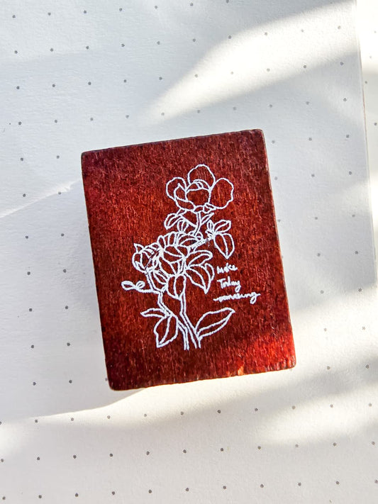 YYZY404-5 Wooden Stamp Gorgeous Flower