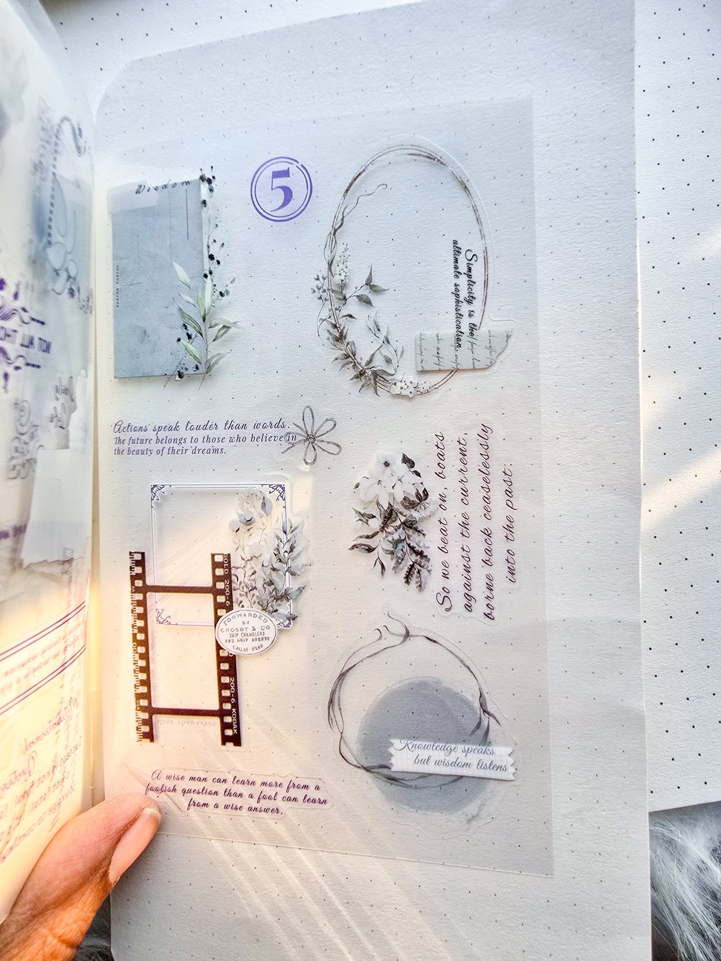 Hjys401 Misty Bluebell Deco And Pet Sticker Book | 20 Sheets 100*150 mm