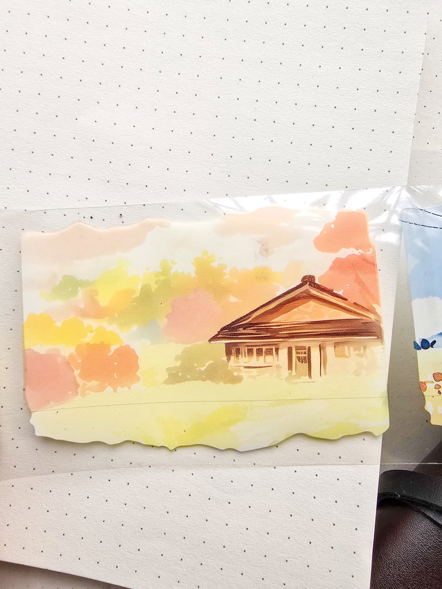 Lyly202-3 Sunset Greek Scenery Precut Sticker Roll