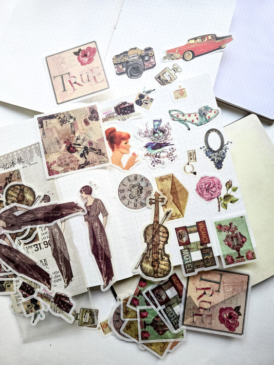 Xxtz08a002 Translucent Deco Sticker Timeless Memories Series | 20*3 60pcs