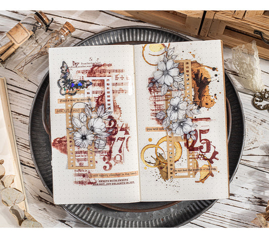 Pmyx002 Splash Impression PET Sticker | Splash collection | 10 pcs Coffee stains