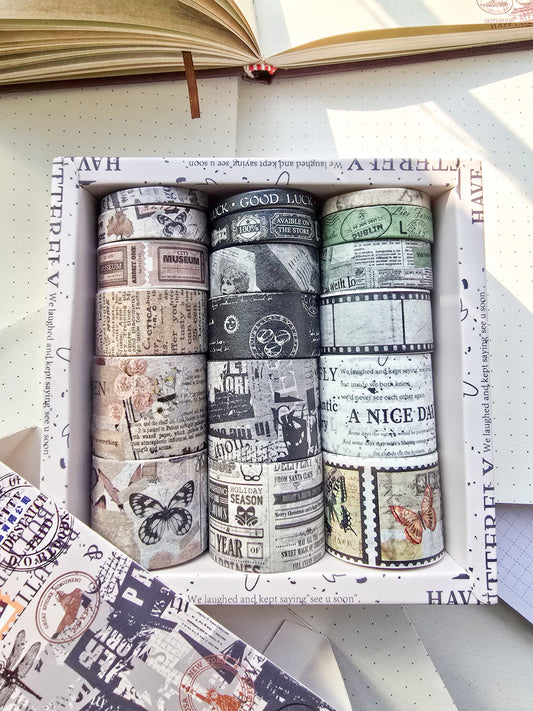 Xmjd3064 Retro Series Washi Tape Collection | 18 Rolls* 2m