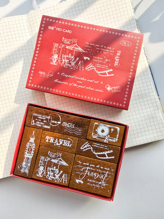 Mmk09f007 wooden stamp Set Of 7
