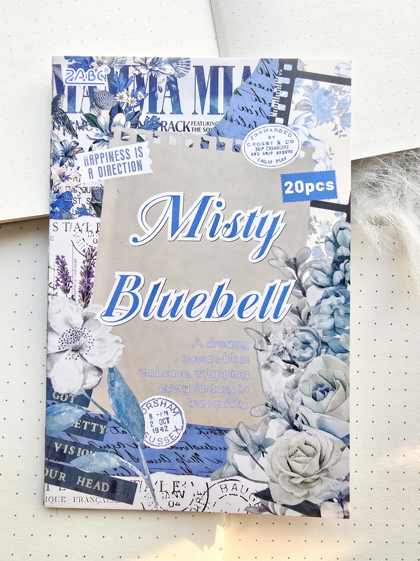 Hjys401 Misty Bluebell Deco And Pet Sticker Book | 20 Sheets 100*150 mm