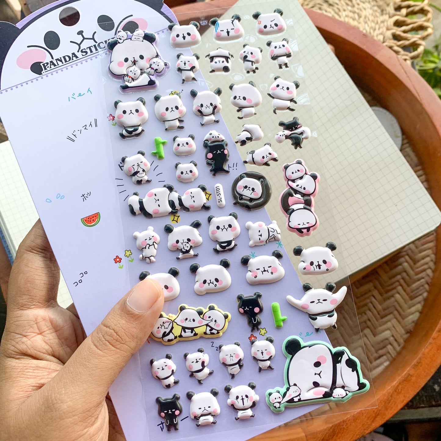 SLST01 - 3D Puffy Decorative Stickers Panda | 1 sheet