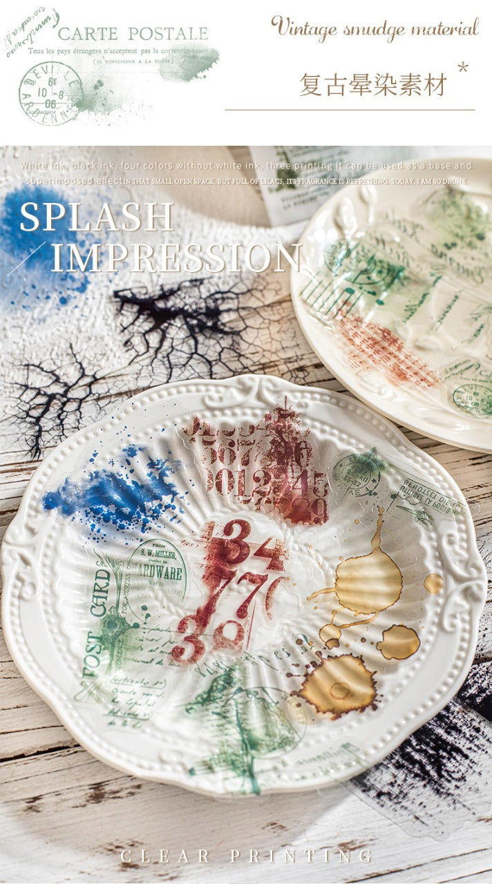 Pmyx004 Splash Impression PET Sticker | Splash collection | 10 pcs