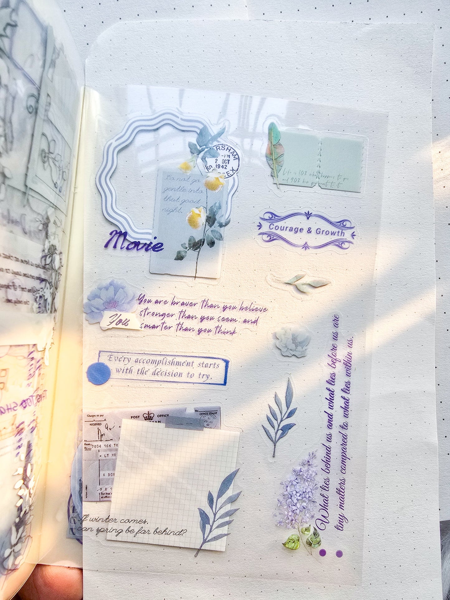 Hjys401 Misty Bluebell Deco And Pet Sticker Book | 20 Sheets 100*150 mm