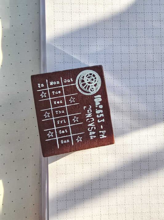 YYMY101- 3 Wooden Stamp Space And Time