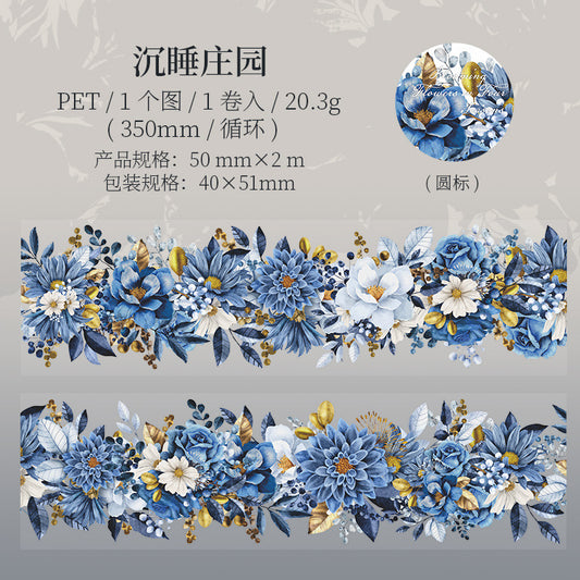 Fhsj005 Floral Transparent Sticker Roll | Sticker Roll | 50mm*2 m