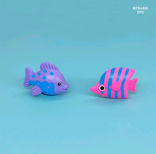 2 Pcs Fish Miniature Model MTR486 I