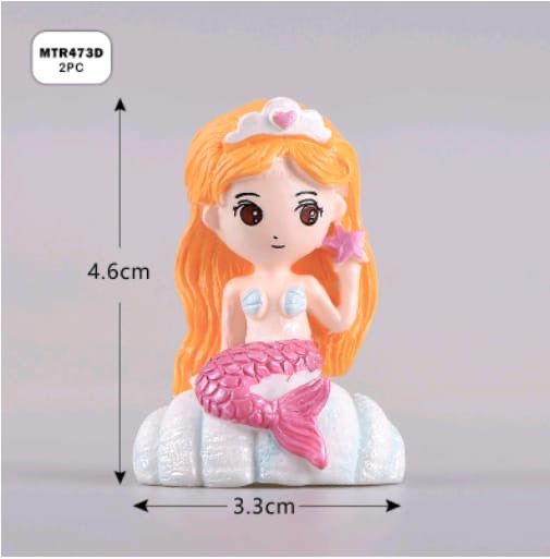 2 Pcs Mermaid Miniature Model MTR473 D