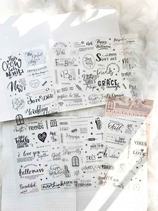 Yrqy403|G-9| Record Archiving Pet Sticker | 6 Sheet 100*150mm