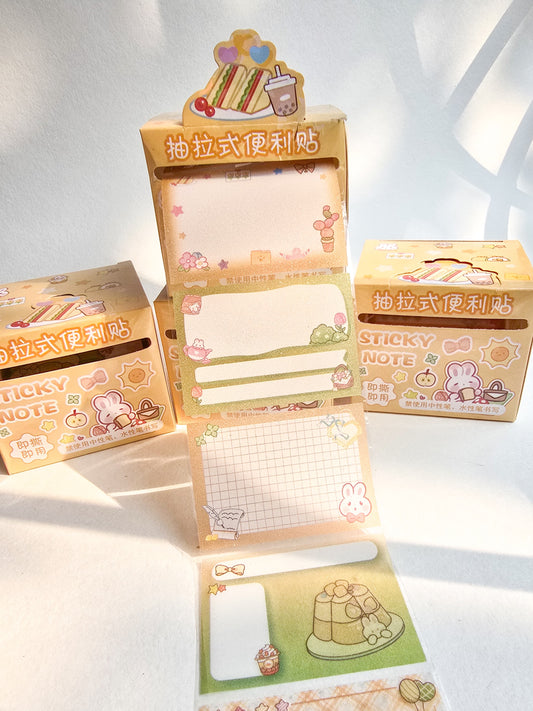 Km2759#2  - 1 pc Kawaii Sticker Roll Pink | 48 pcs Stickers | Pet Transparent Stickers | Bunny