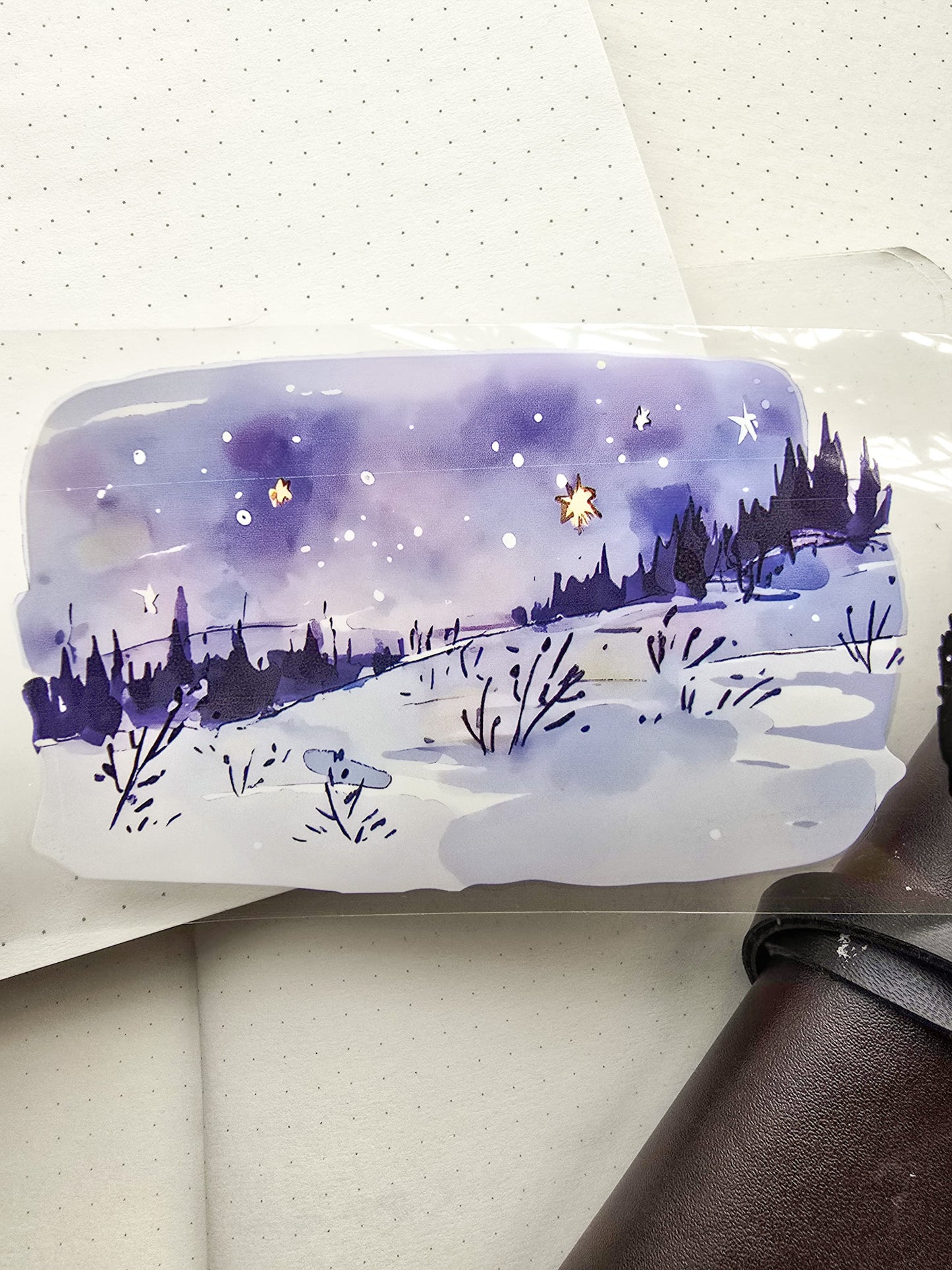 Lyly202-1 Sunset Greek Scenery Precut Sticker Roll