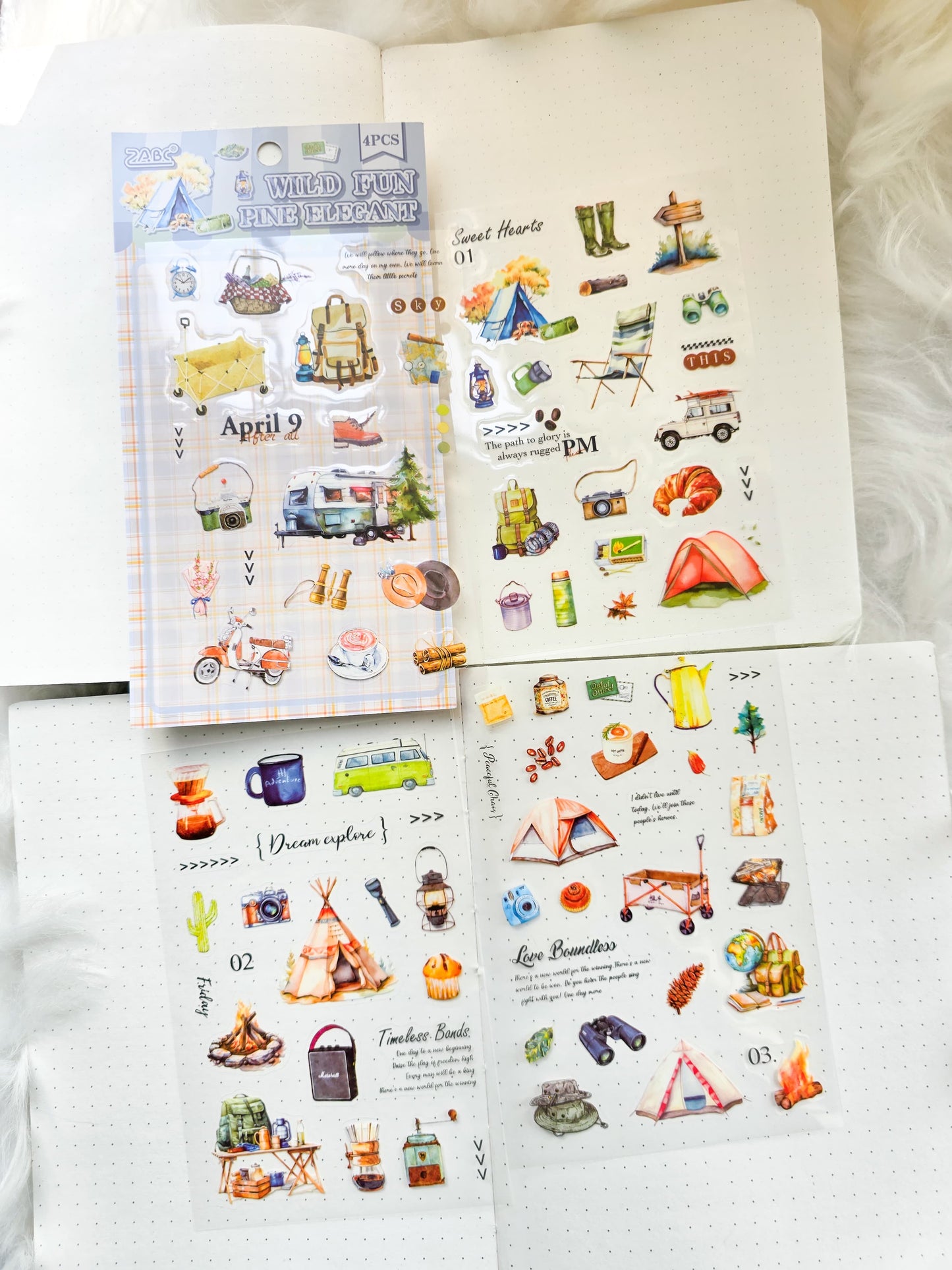 Ymcx404|G-9|Wild Fun Pine Elegant Pet Sticker Coffee | 4 Sheet 100*150 mm