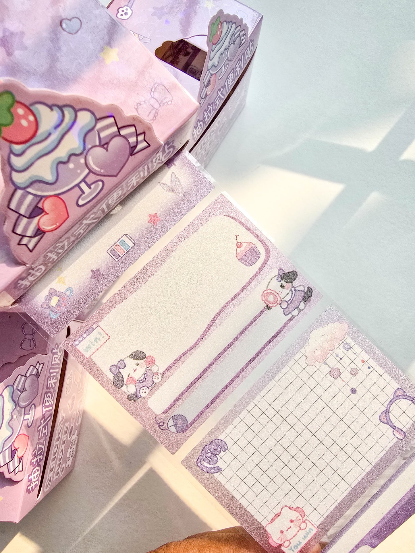 Km2759#3  - 1 pc Kawaii Sticker Roll Pink | 48 pcs Stickers | Pet Transparent Stickers | Bunny