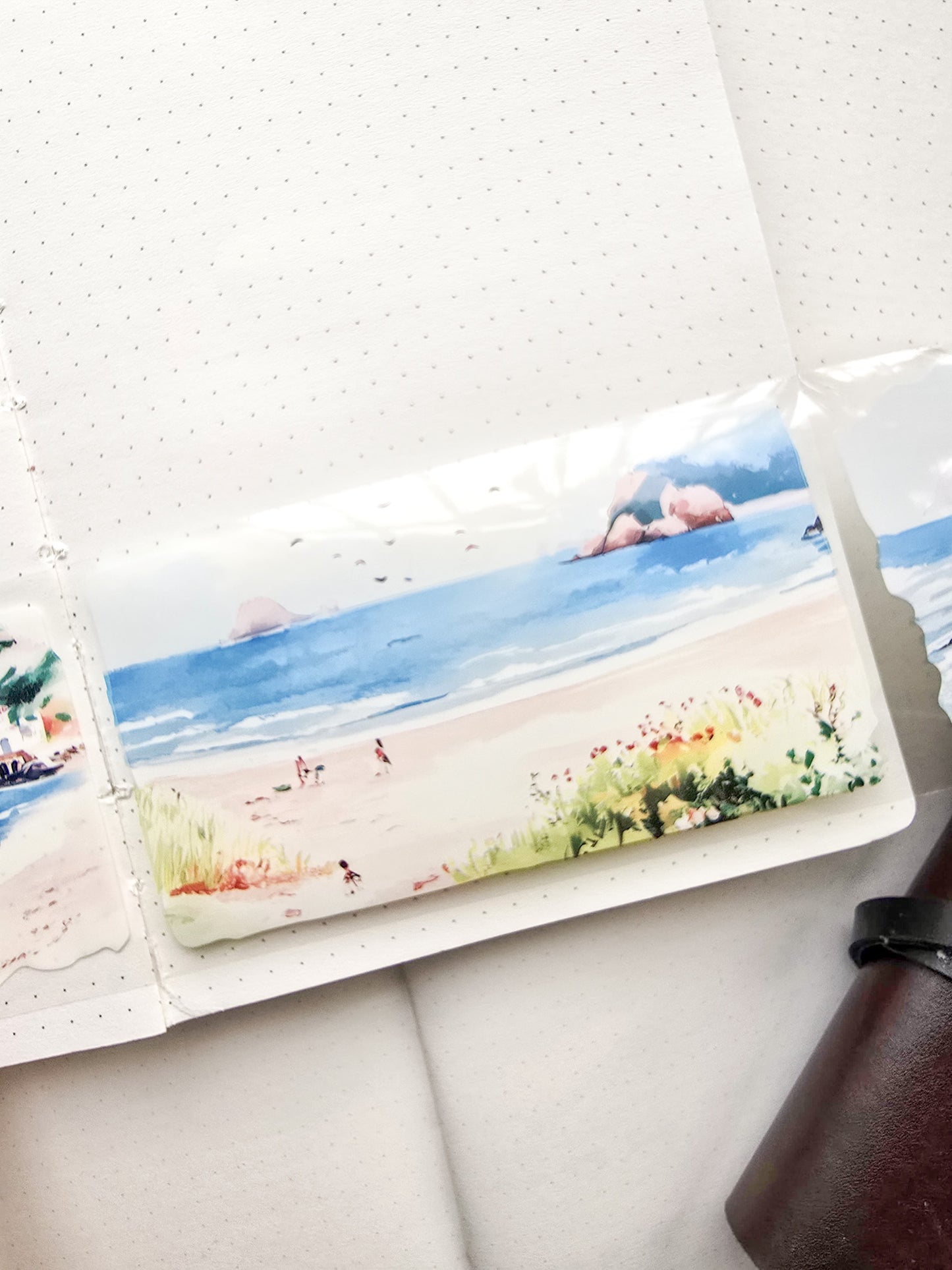 Lyly201-4 Sunset Greek Scenery Precut Sticker Roll