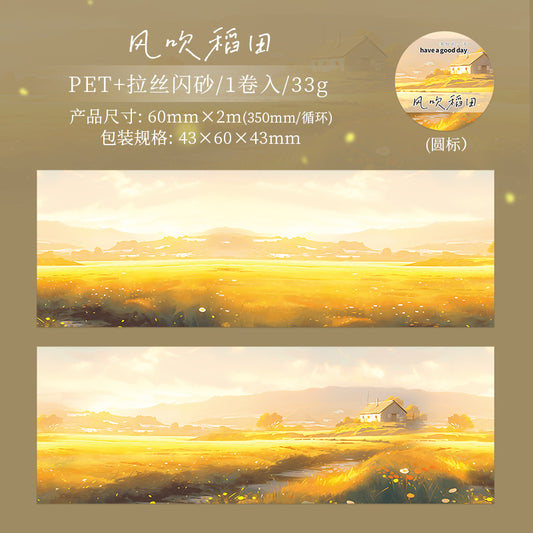 MHD-TYMJ006- Scenery Theme Translucent PET Sticker Roll