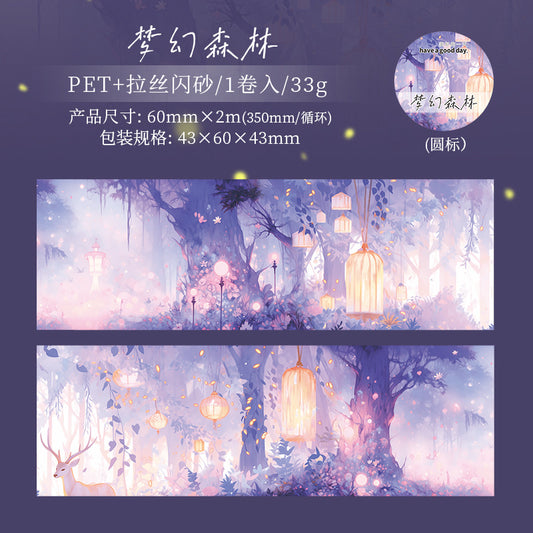 MHD-TYMJ001- Scenery Night Theme Translucent PET Sticker Roll