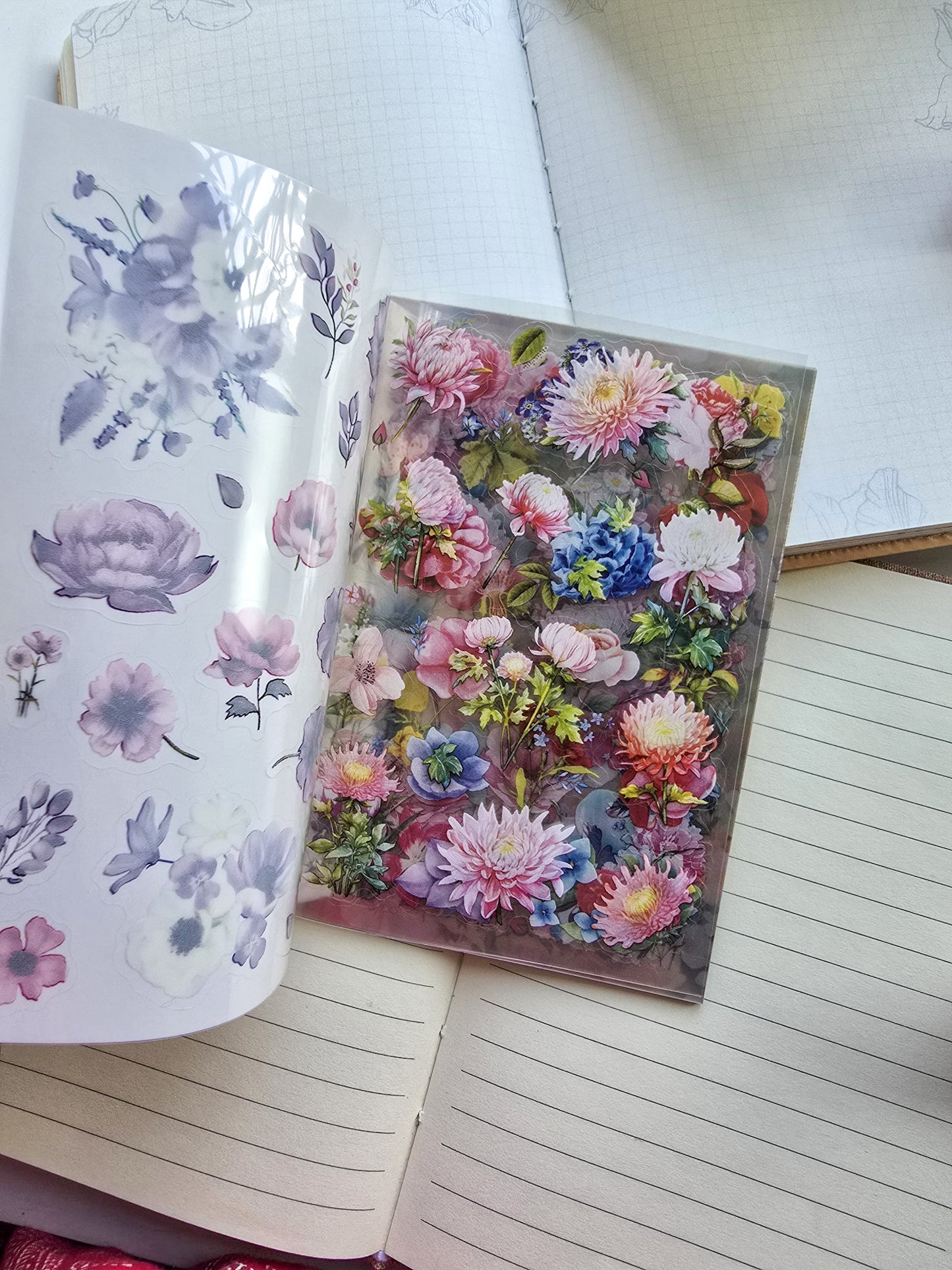 Wyhz 402|G6| PET Sticker Book Floral | Cicadas | 20 Pages 14x10cm