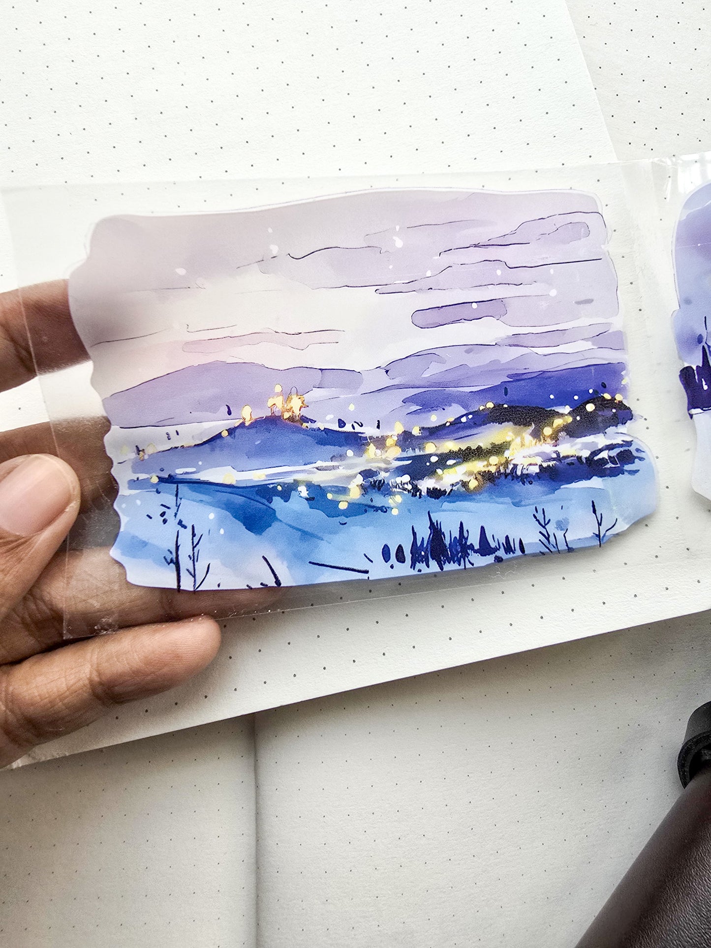 Lyly202-1 Sunset Greek Scenery Precut Sticker Roll