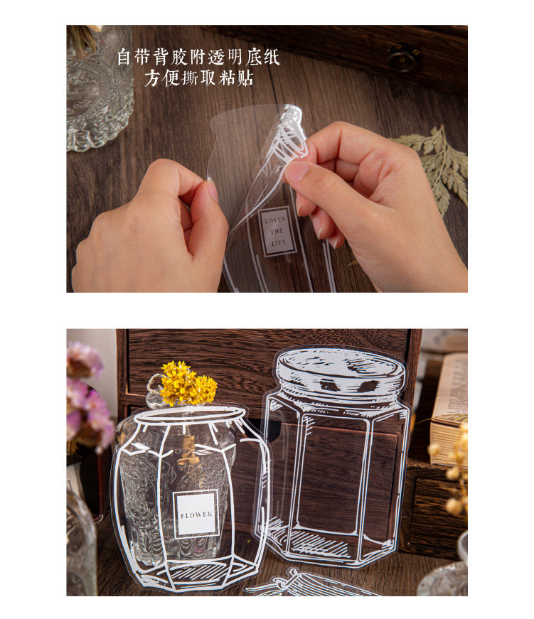 Rmlm001 Transparent Jar Sticker | Dream Collector series | 4*5 20 pcs. 95*140mm