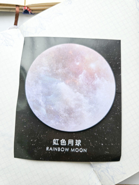Zs18568 Planet Sticky Notes Rainbow Moon| 30 pcs 76*76mm