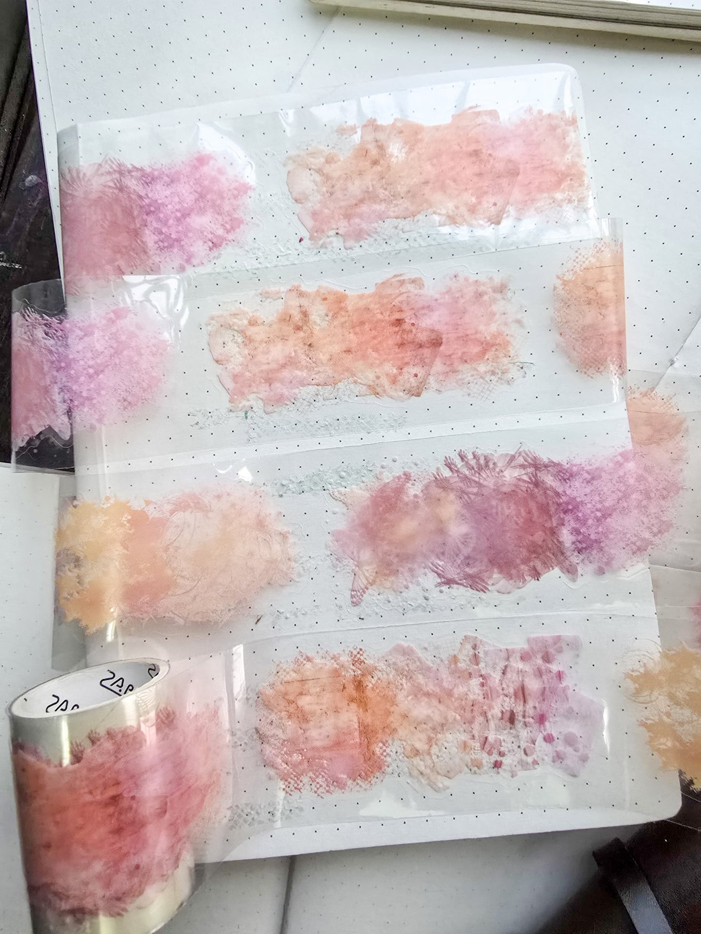 DCLY-201 Water Colour Ripples Light Colour Flow | Water Colour Series Pet Tape Sticker Roll Set of 6