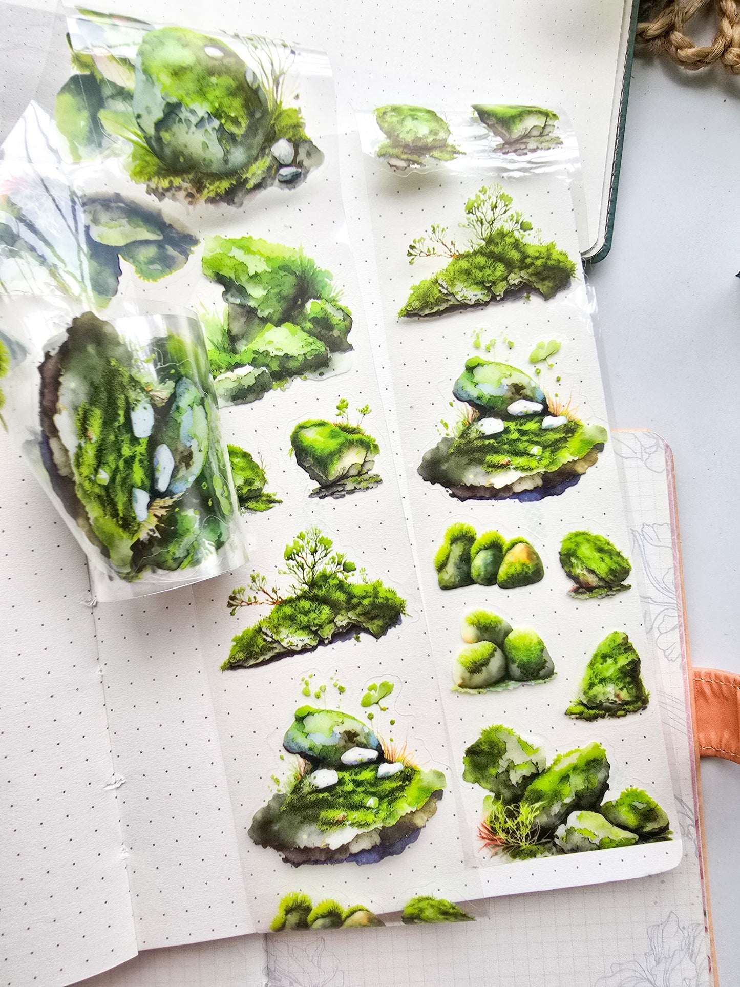 MHD-SLTX004 | Tree Leaf Transparent Sticker Roll