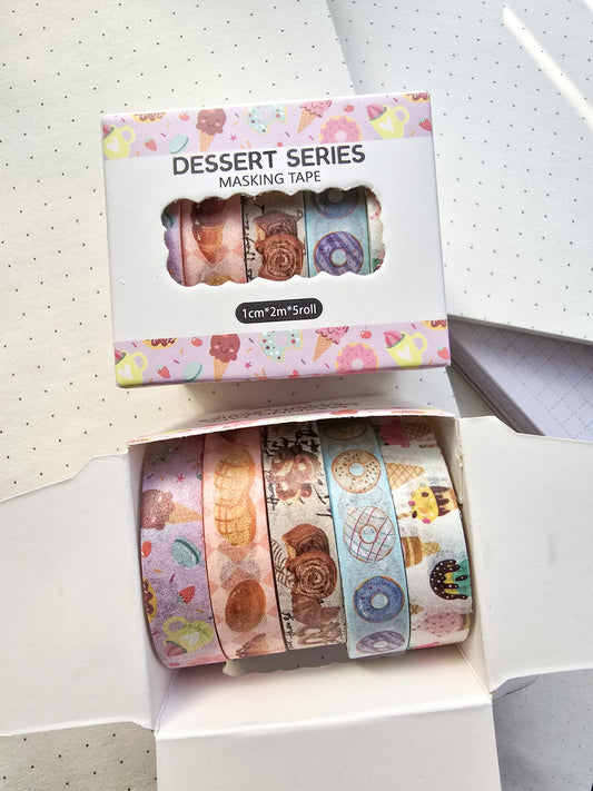 xmjd3089d Dessert Series Washi Tape Set | 1cm* 2m  set of 5