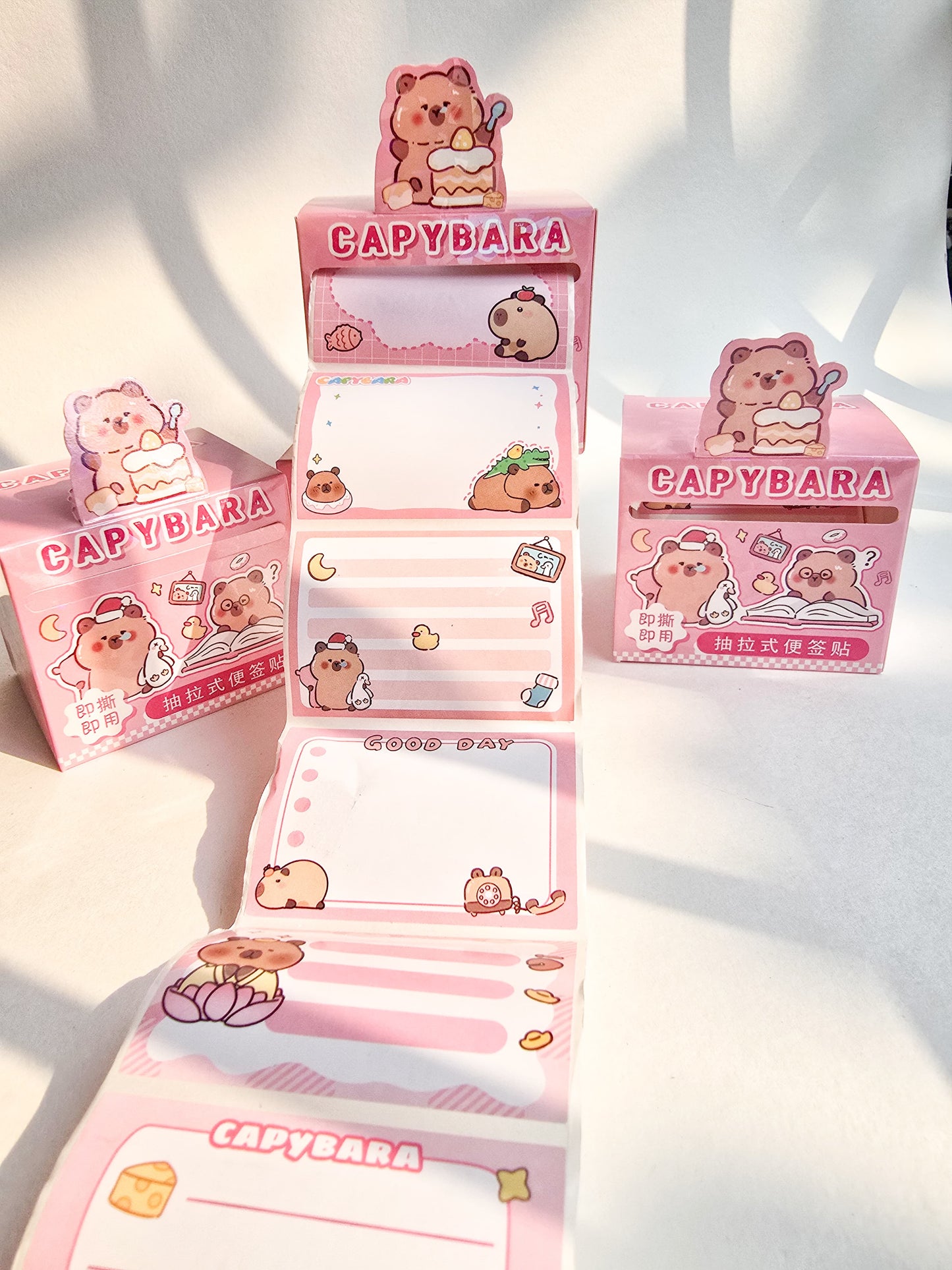 CM2757#2 1 pc Kawaii Sticker Roll Brown | 48 pcs Stickers | Paper Stickers | CAPYBARA